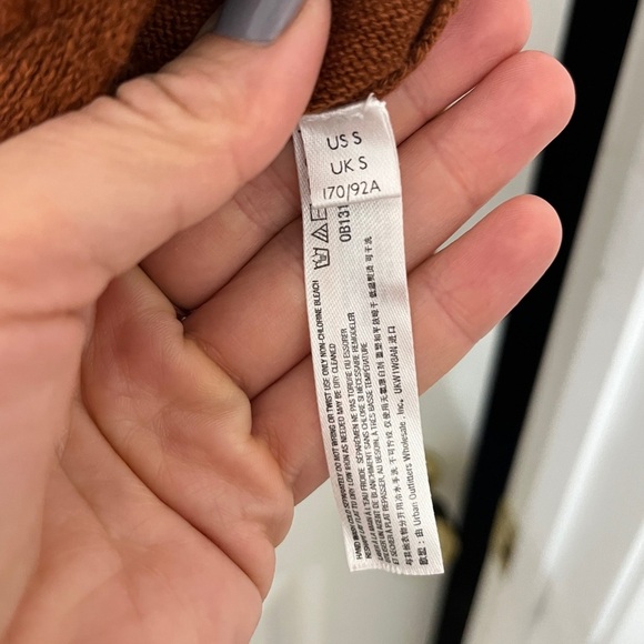 FP BEACH Winnie Oversized Sweater Tee Sz S Bran Boxy Oversized Linen Blend - Picture 6 of 9